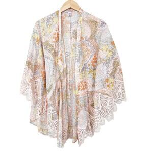 Victoria's Secret Floral Lace Kimono Sz XS/S
